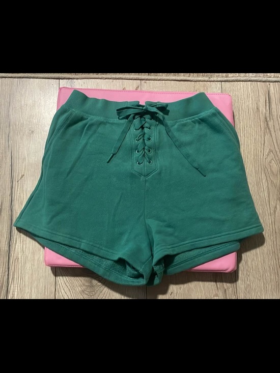 Victoria's Secret Pants - Victoria's Secret Green Lace-Up Athletic Shorts